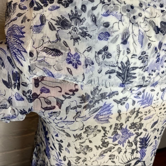 Anthropologie Maeve Canna Sheer Swing Dress Size 0 - Picture 8 of 10